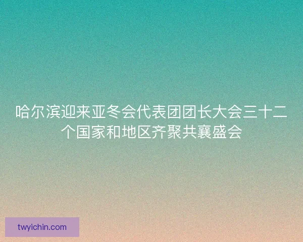 哈尔滨迎来亚冬会代表团团长大会三十二个国家和地区齐聚共襄盛会 哈尔滨迎来亚冬会代表团团长大会三十二个国家和地区齐聚共襄盛会